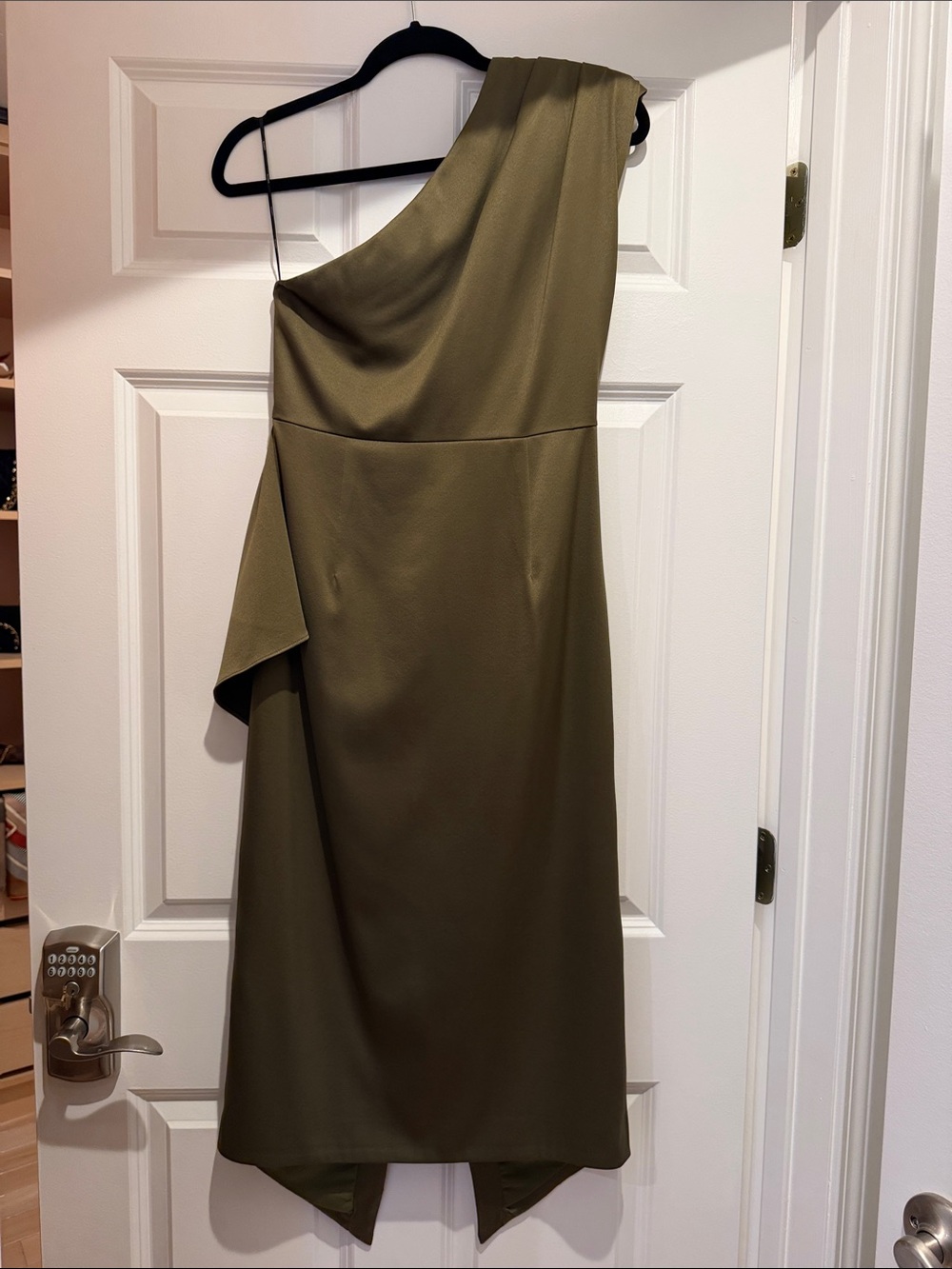 Elliatt Olive One-Shoulder Ruffle Dress - Picture 2 of 5
